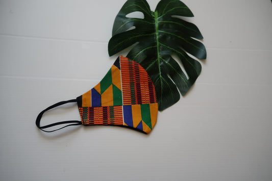 Cotton facemask - African fabric kente