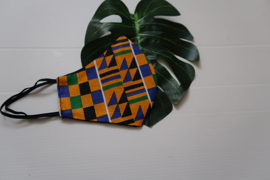 Cotton kente face mask - 3