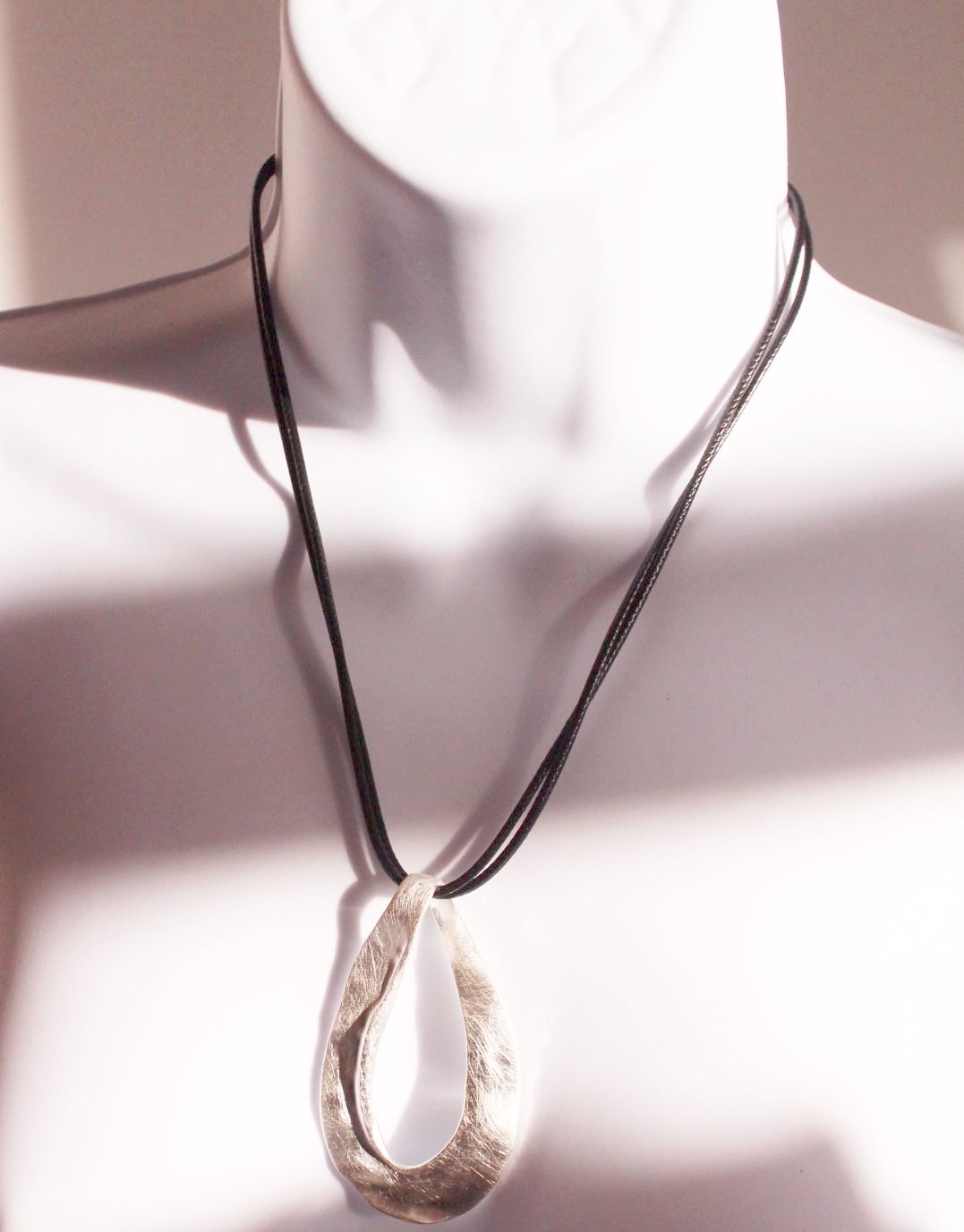 Silver rope necklace
