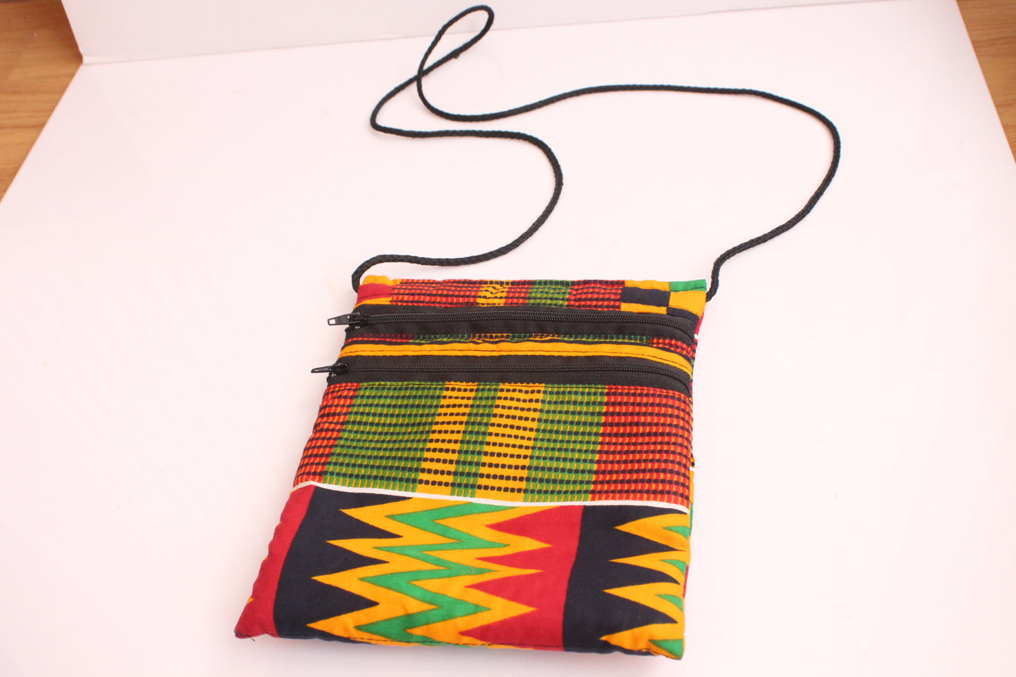 African fabric passport bag