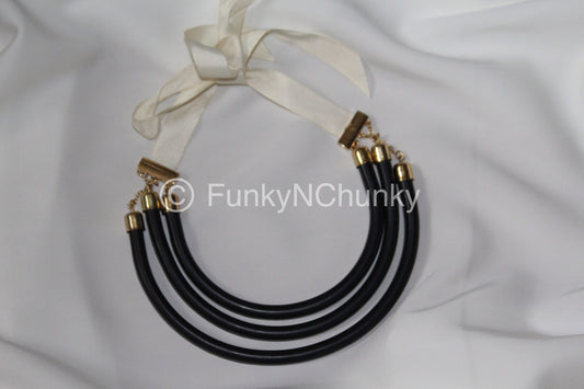 Black perspex choker necklace