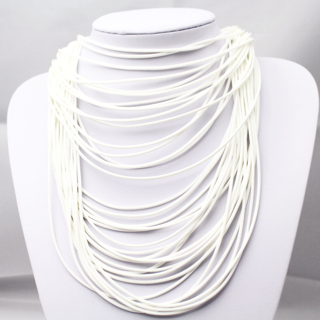 Multi String wax Statement Necklace