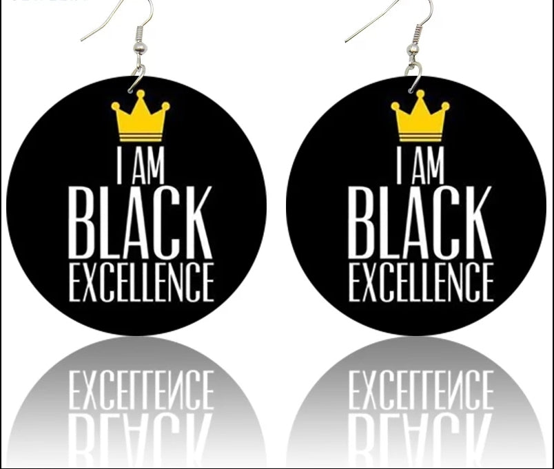 I am black excellence - earrings