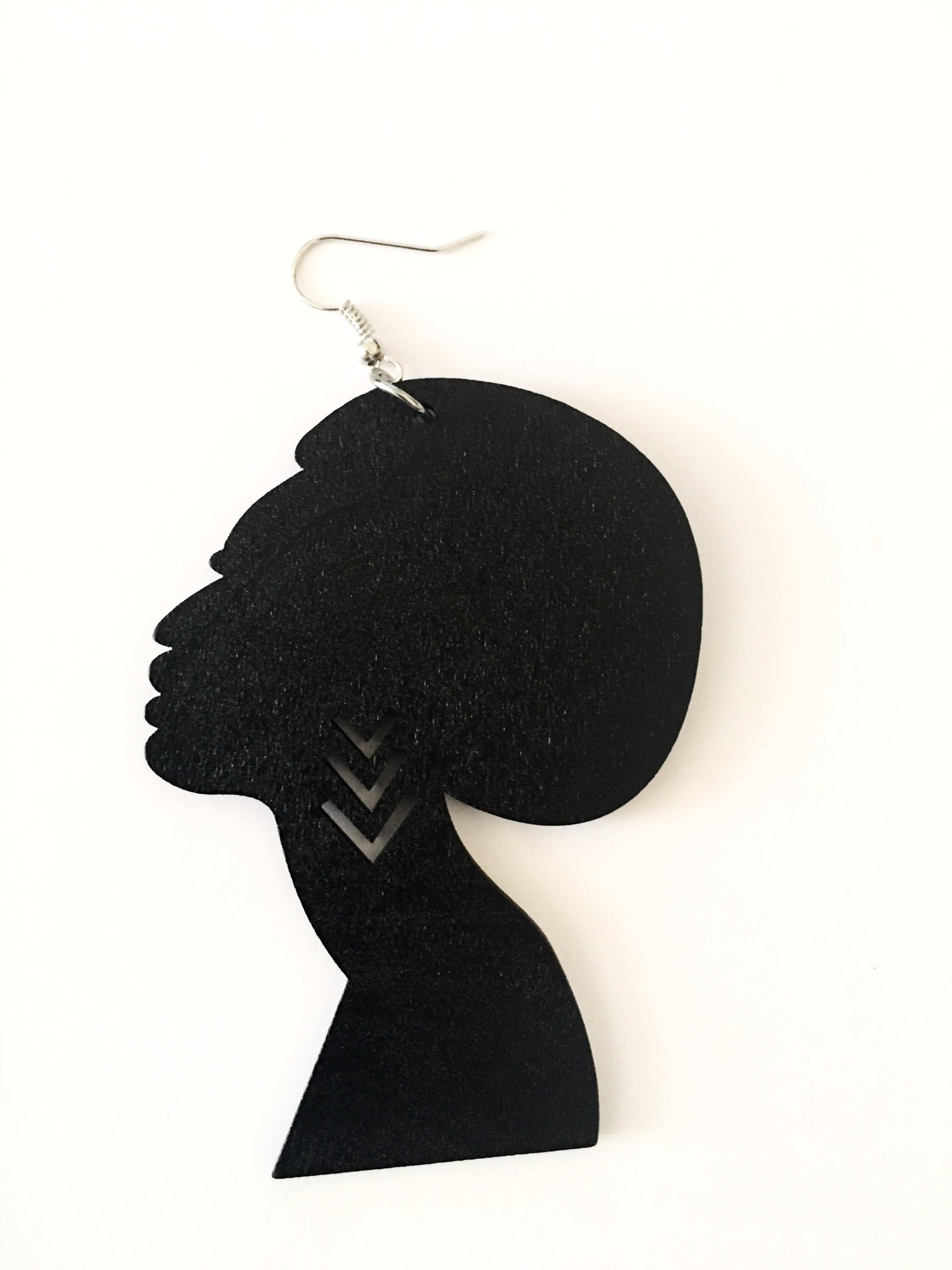 Afro head earrings