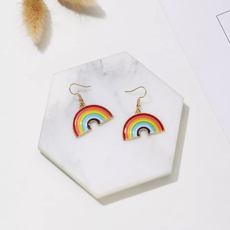 Rainbow Dangle Earrings