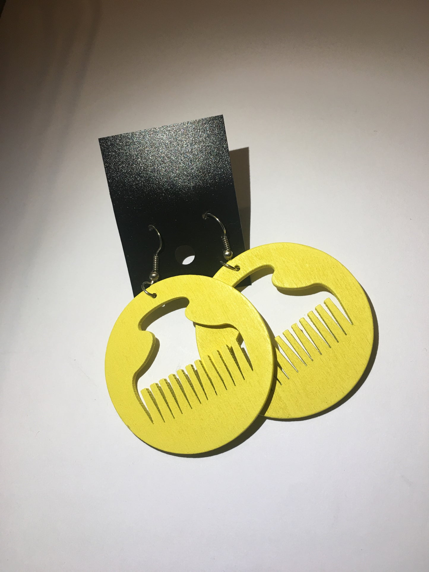 Disc Afro Comb Earrings