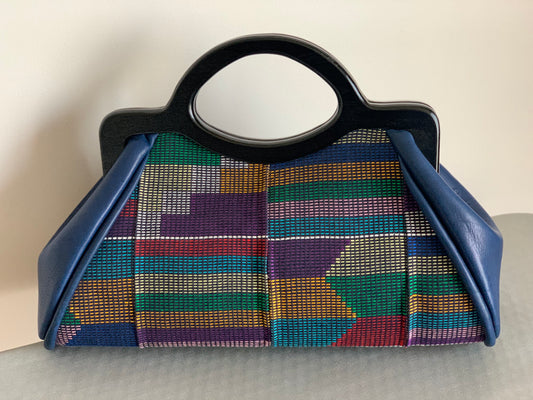 Tise 1 - Silk African Print+Rattan Bag – Theos & Tims