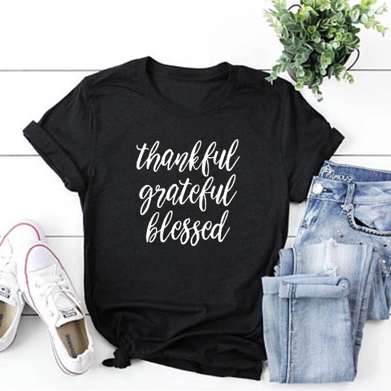 Thankful Grateful Blessed - casual T-short
