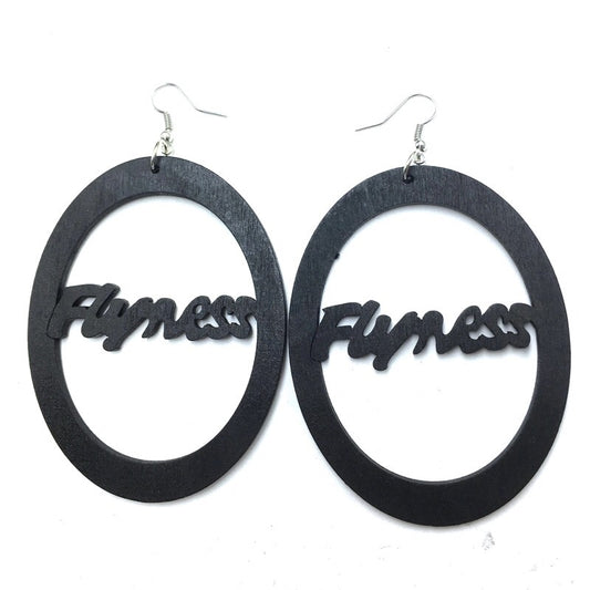 Flyness wooden earrings