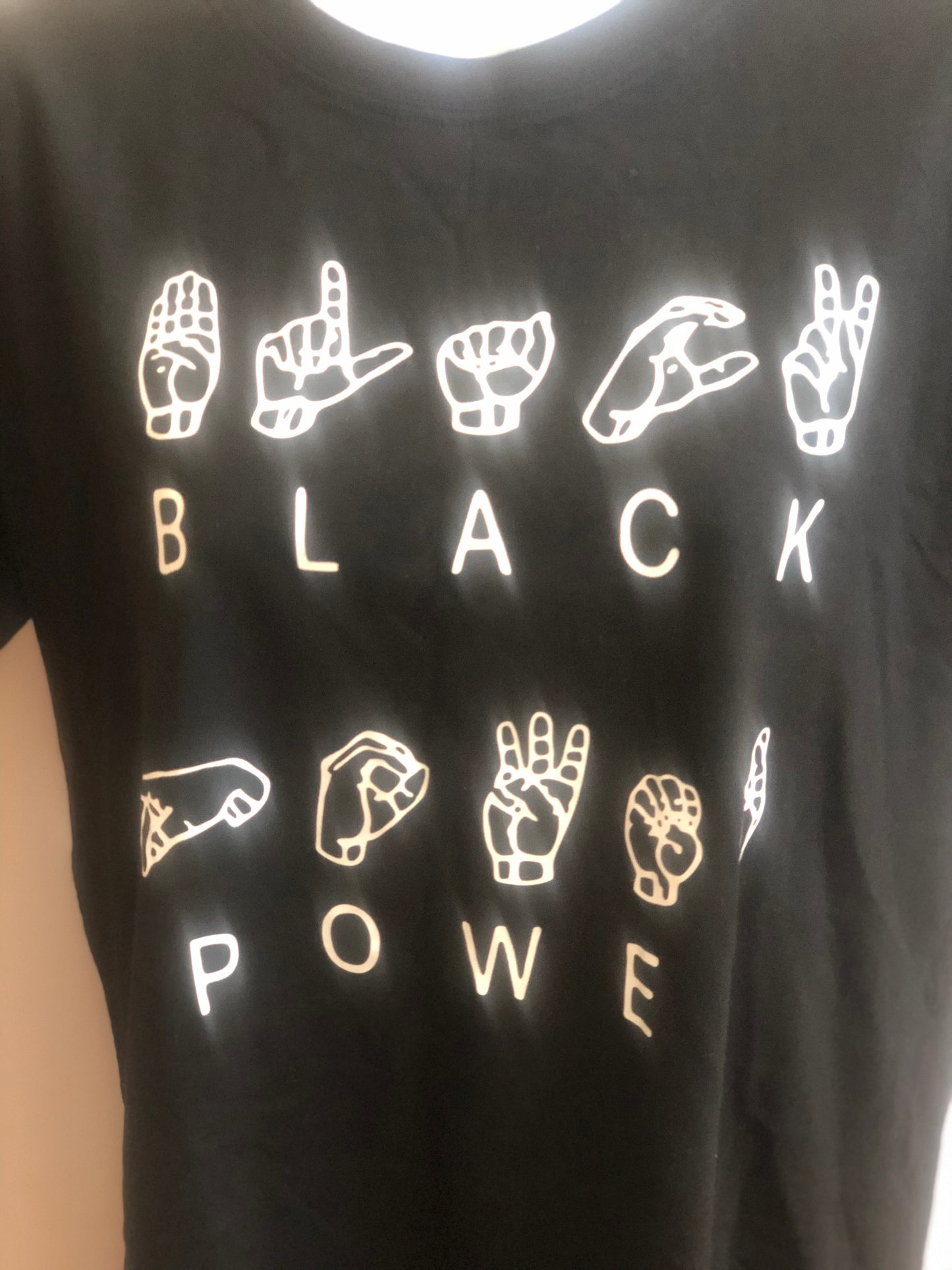 Black Power sign language ASL - t-shirt