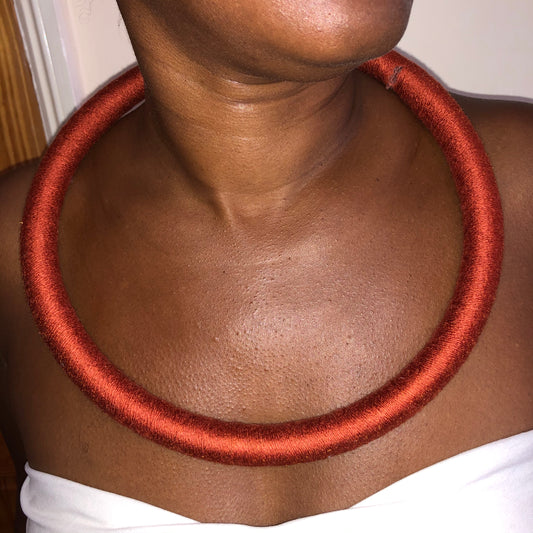 Bronze circular statement necklace - South African necklace