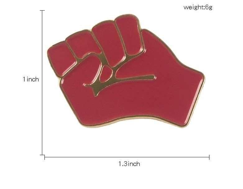 Raised Fist of Solidarity - unity Enamel pin brooch