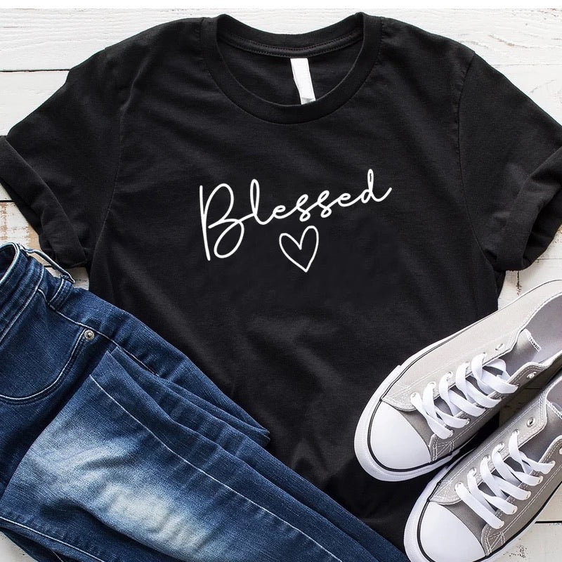 Blessed 💛  T-shirt in black