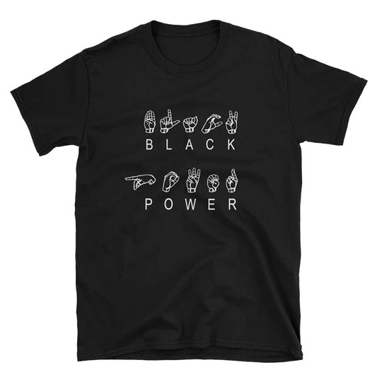 Black Power sign language ASL - t-shirt