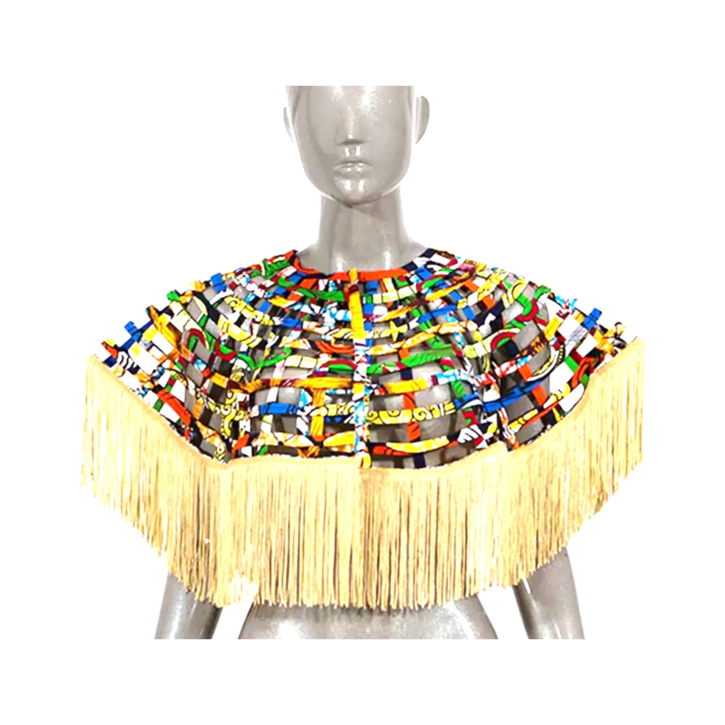 Handmade tassel African cotton Necklace