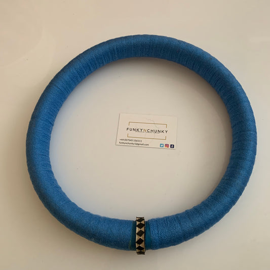 Blue circular statement necklace - South African necklace