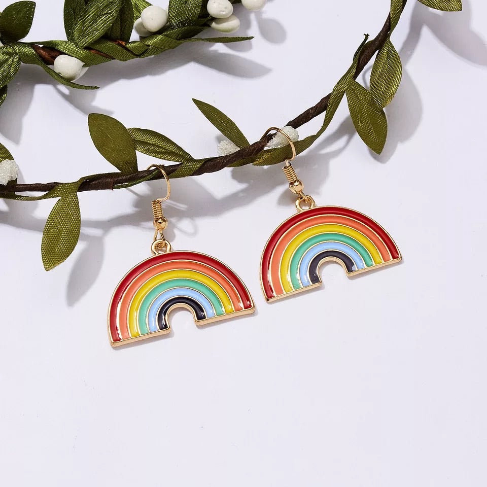 Rainbow Dangle Earrings