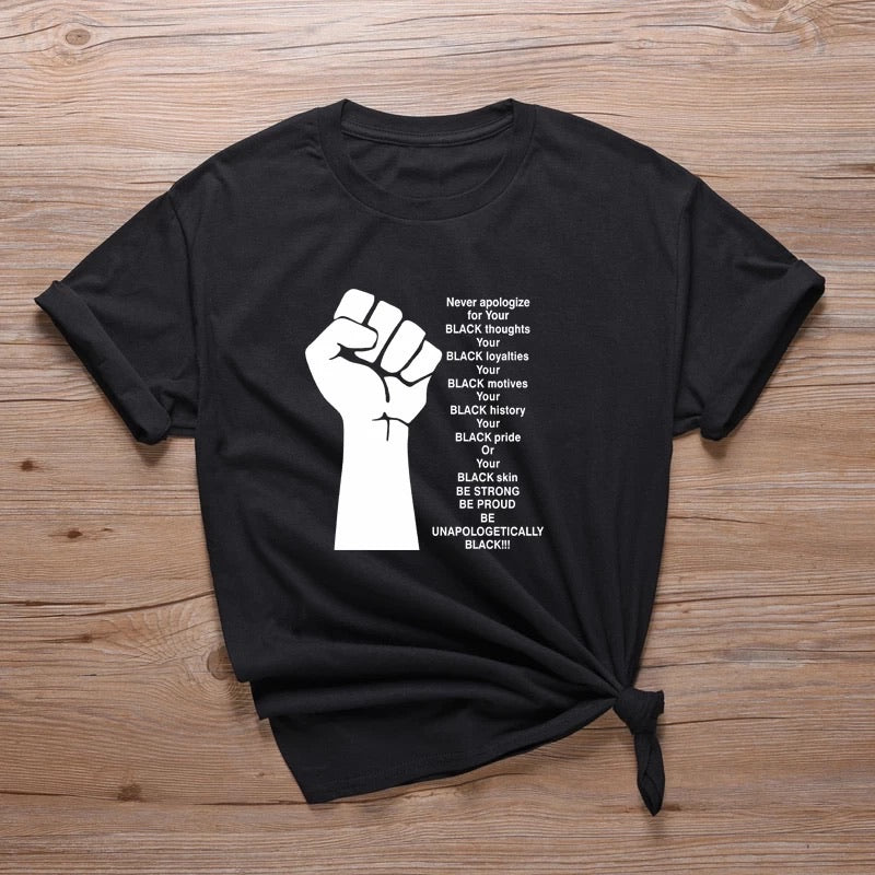 Black Lives Matter Slogan T Shirt Black People Powerful T Shirts Unisex t-shirt