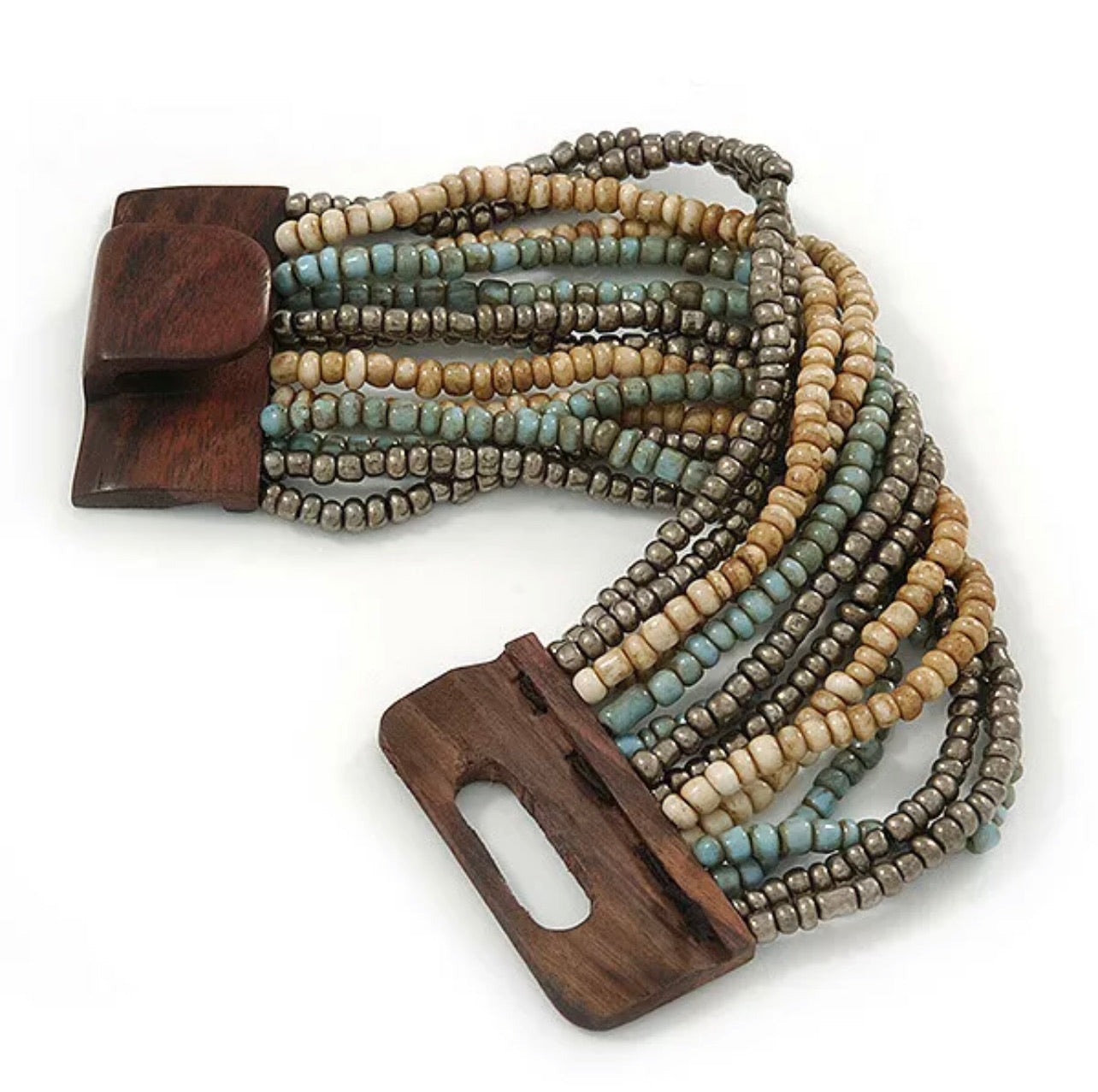 Multi strand Glass Bead statement bracelet