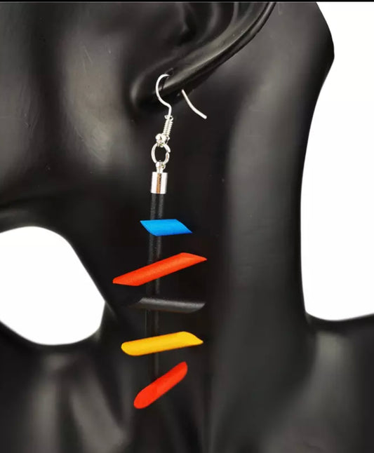Multicoloured Rubber Earrings