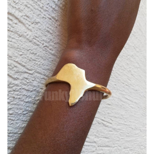 Brass Africa shaped bracelet