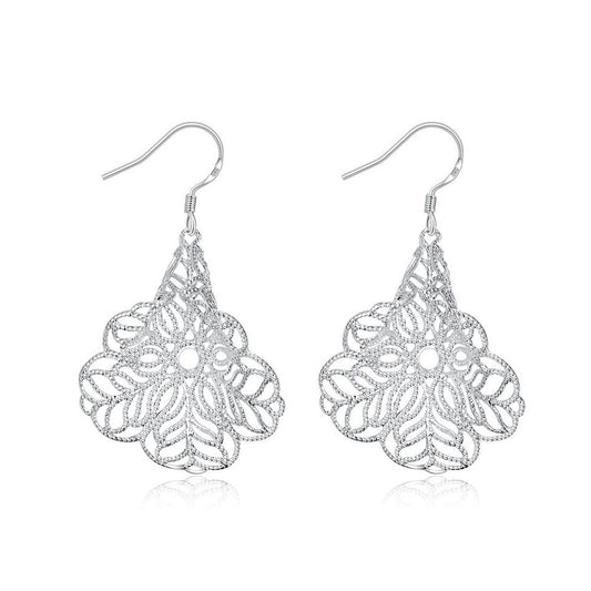 Hollow Leaf Shaped Dangle Earrings