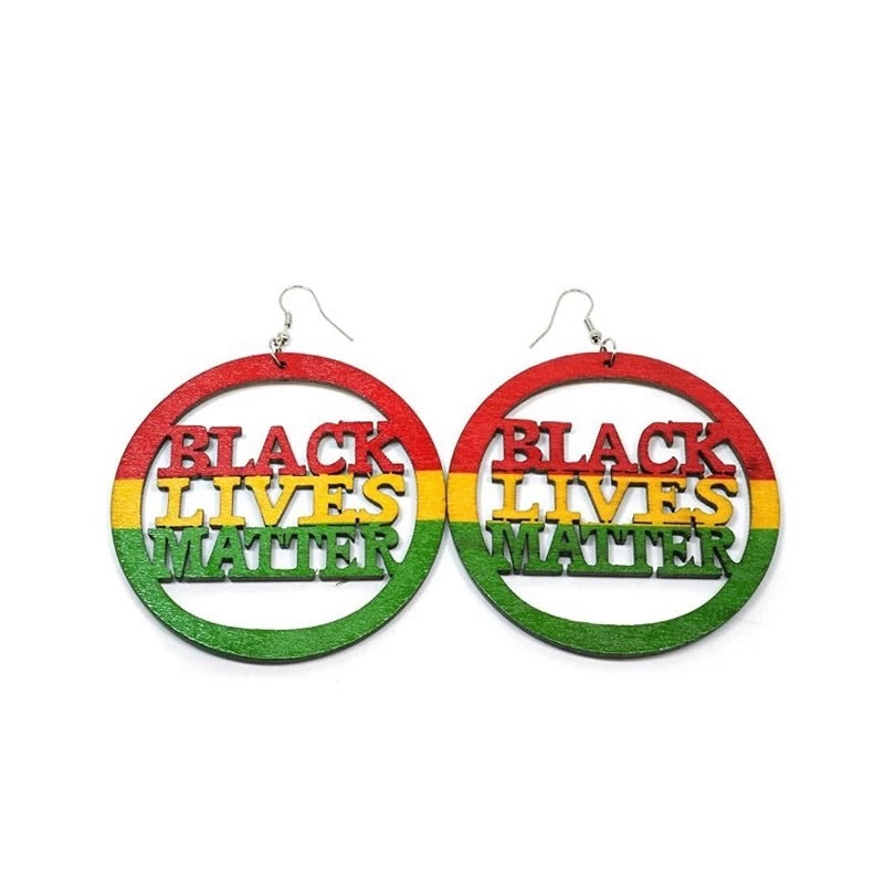 Black Lives Matter - Wooden Earrings