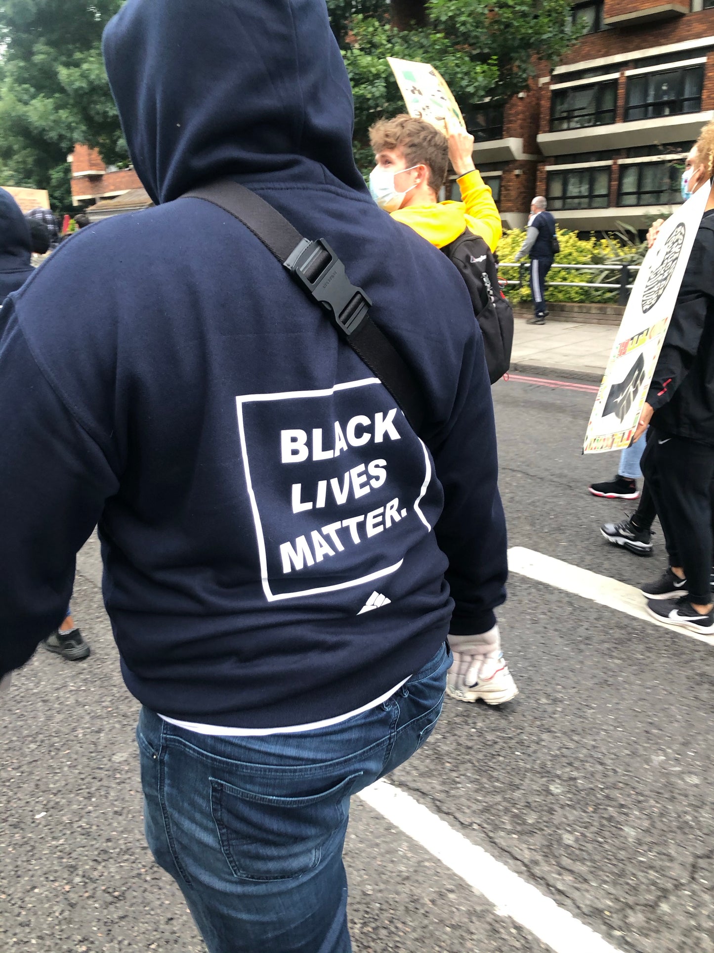 Black Lives Matter hoodie - Navy blue