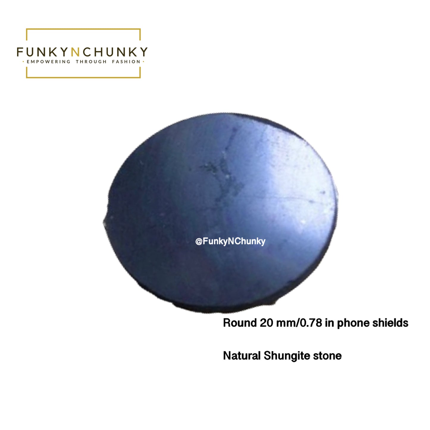 Polished Shungite Circular Plates for Phone