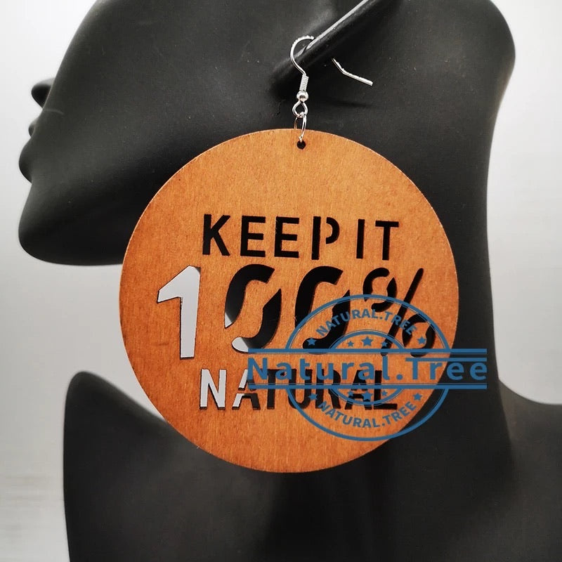 Keep it 100% Natural - wooden earrings