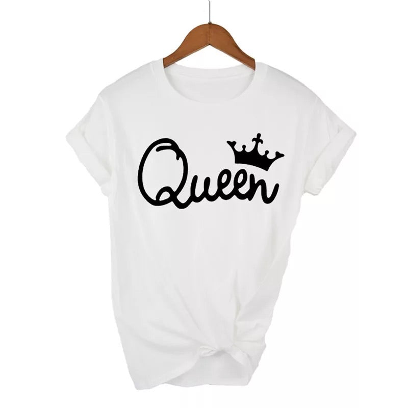 Queen - T-shirt in white (fitted)