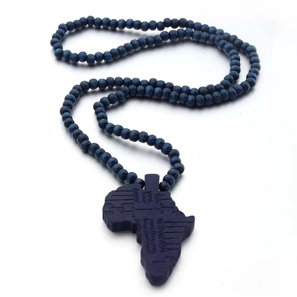 Thick wooden Africa bead necklace