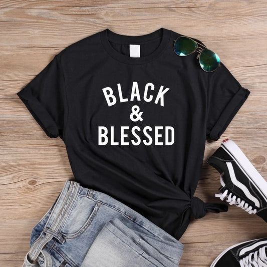 Black And Blessed T Shirt - Unisex T Shirt