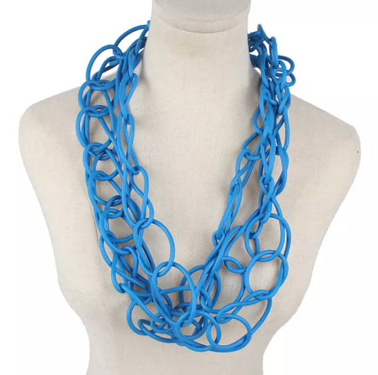 Stylish Rubber Statement Necklace