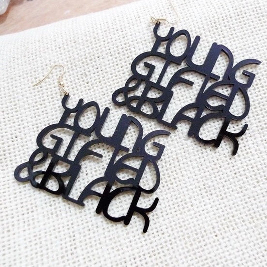 Young, gifted and black earrings