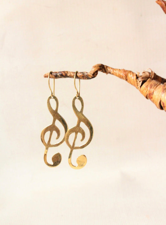 Music symbol earrings