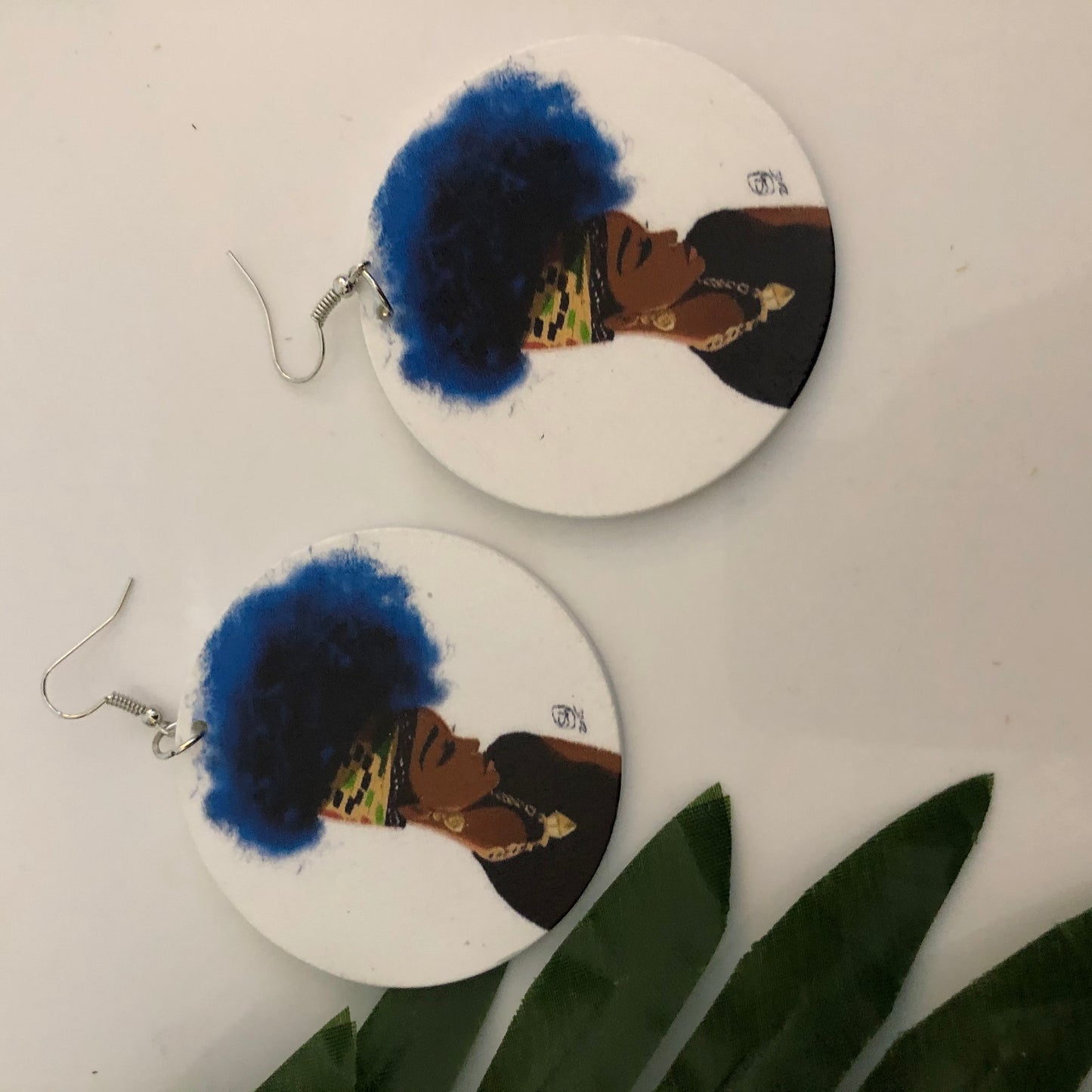 Afro hair earrings