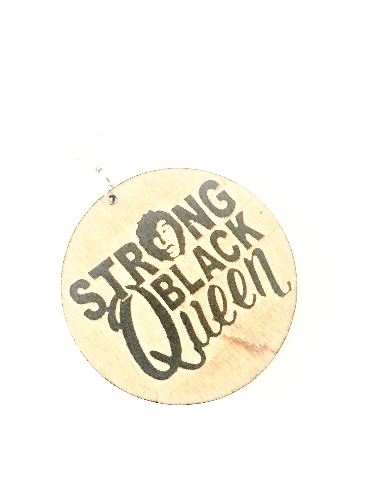 Strong black queen - wooden earrings