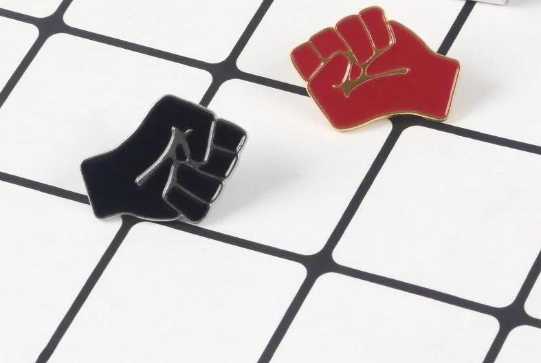 Raised Fist of Solidarity - unity Enamel pin brooch