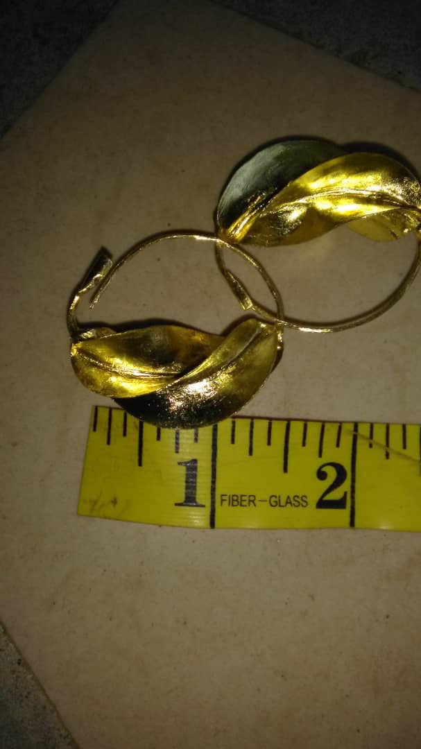 Brass - Fulani earrings 1.5 inch